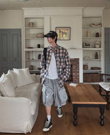 Cross-check seersucker shirt