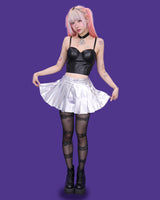 シャイニングレザープリーツスカート(アンダーパンツ/2color)