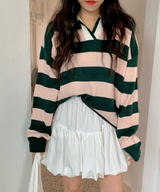 Bold Stripe Collar Knit