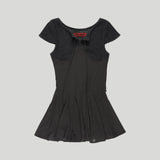 CURVED LINE FLARED DRESS