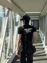 エロ アーカイブワッフルマッスルフィット半袖Tシャツ