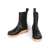 DAVID STONE HIGH-SOLE CHELSEA BOOTS (CAMEL)