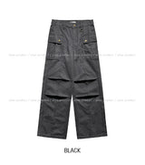 Coase Washing Cut Parachute Pants