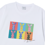25SS ALIEN RABBIT POPART SHORT SLEEVE T-SHIRT WHITE