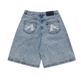 25SS ポイントロゴポケットデニムショートパンツ ライトブルー