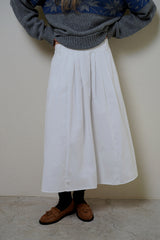 Rustic long skirt_ivory
