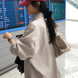 Berui Oversized Fit Boxy Fit Knitted Checkered Shirt Shirt [MANDARINETREE ONLY]