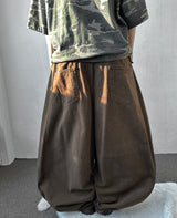 Flip Fold Pintuck Balloon Pants 3color
