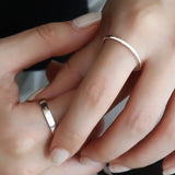 SVR-633 Silver 92.5 Bare Ring & Round Layered Silver Ring Set