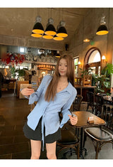 ソラストラップストライプラップ半袖シャツ