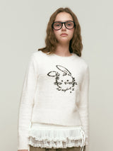 WITTY BUNNY JACQUARD KNIT [IVORY]