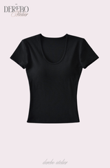 Liiv short-sleeve cap training shirring pants set (TOP)
