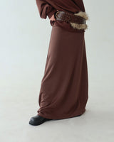 a mink fur ethnic wide belt