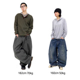 ベーシックヘンリーネックフード付き長袖Tシャツ