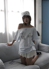 シェルシャーリングオフTシャツ