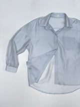 Water Stripe See-through Blouse