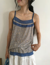 Diez Lace Flower Layered Sleeveless