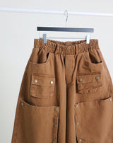 Kuro banding snap pocket wide fit washed pants