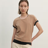 (T-6824)エッセンシャルスタンダードワイドネックTシャツ