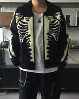 BT Skull Jagard Cowichan Knit Zip-Up (2C)