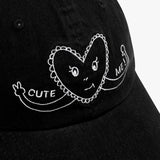 Cute heart cap _black