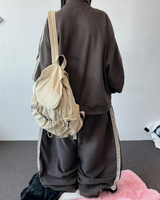 ボヘミアン サイドトラック フリース バルーン ハイネック ジップアップ🖤 3カラー