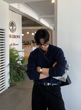 Look Estee Daily Ribbed Modal Henry Neck Knit