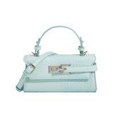 Crocodile Leather Square Shoulder Crossbody Bag