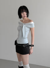 Studded Cotton Low Skirt Pants