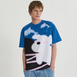 Puppydolphin illustration half sleeve T-shirt