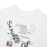 COLLECTION UNBALANCE CUTTING LOOSE FIT T-SHIRT [WHITE]