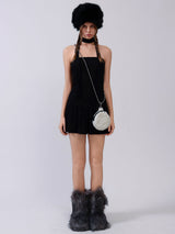 Fluffy Tambourine Chain Bag - Cream