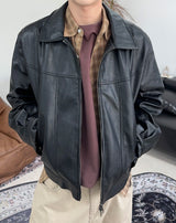 Mayden Crop Leather Jacket