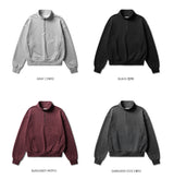 26SS★ クロップリッジハーフネックスウェットシャツ