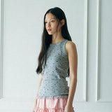 Flower Lace Holter Sleeveless (Melange)