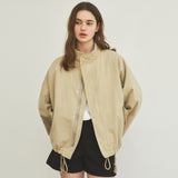 90s クラシック フィッシュテール ショート ボンバー ジャケット_Beige