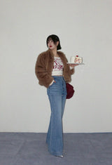 LOOK STITCH SUEDE CHAIN BAG (4COLORS!)