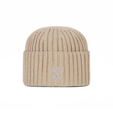 VA Curved Logo Washed Beanie / Beige