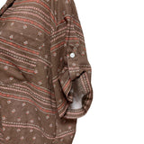 (2color) Ethnic Roll-Up Tab Sleeve Shirt