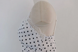 SATIN DOT LACE BUSTIER MINI DRESS (WHITE, BLACK 2COLORS!)