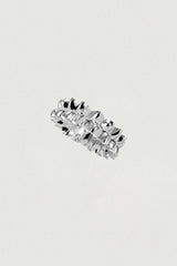 [925SILVER] サテンフリルウェーブポイントリング