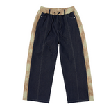 WIDE FIT DENIM SWEAT PANTS_KHAKI BLUE