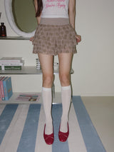 flower frill cancan banding mini skirt