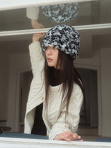 Mushroom Fakefur Beanie - Black