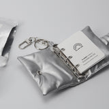 Mini 3-Ring Diary Keyring - Silver