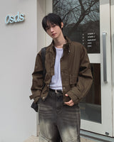 Flip Belt Crop Bomber Jacket