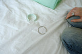milky acrylic bangle