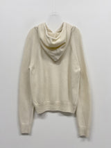 [wool 55%] ミニホールラグランフーデッドニット