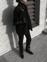 line suede blazer jacket (2color)