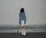 waffle hood zip-up